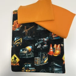 Hoodie-Set „Baustelle“ – Sweat mit Orange | Nähset bis Gr. 122