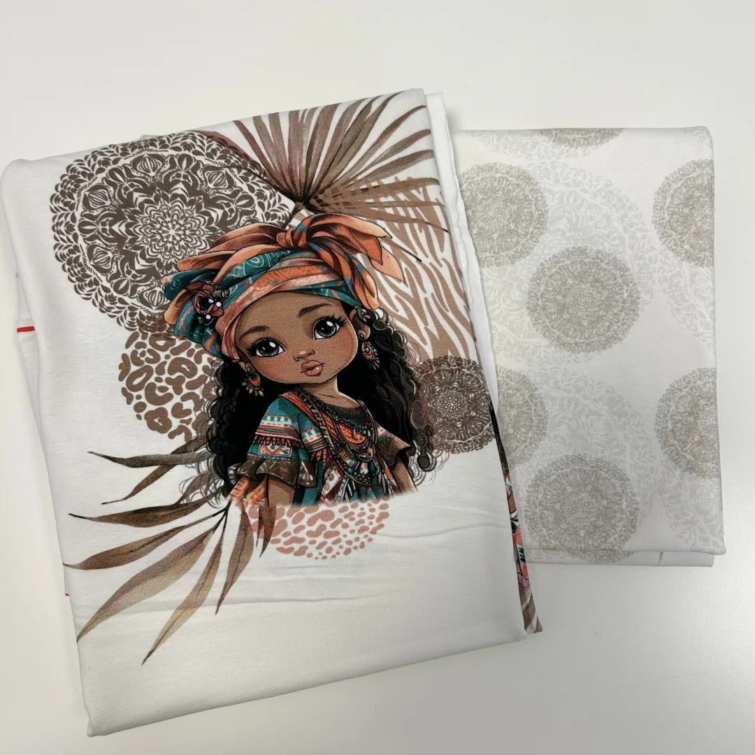 Stoffpaket „Boho Girls“ – Jersey Panel & Kombistoff
